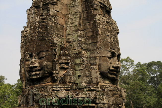 Enigmatic smiles of Bayon, Angkor Thom, Siem Reap, Cambodia