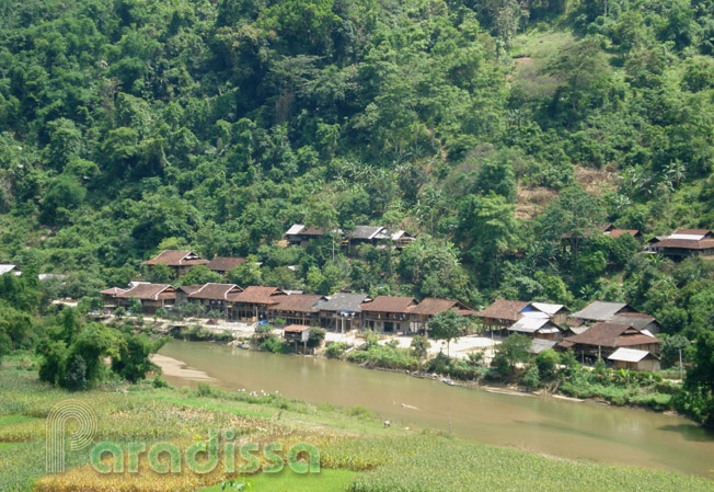 Our home for tonight is by a river at the Ba Be National Park