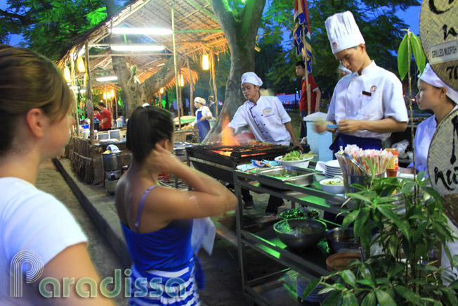 Street dining at Hue, Vietnam