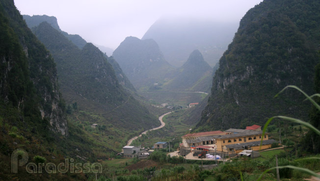 An amazing path snaking through the infinity of the Karst Plateau of Dong Van, Ha Giang, Vietnam