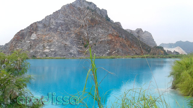 An amazing turquoise water lake at Thuy Nguyen, Hai Phong