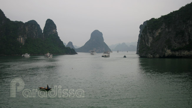 Stunning islands on Halong Bay