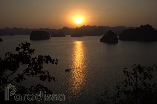 Halong Bay at sunset