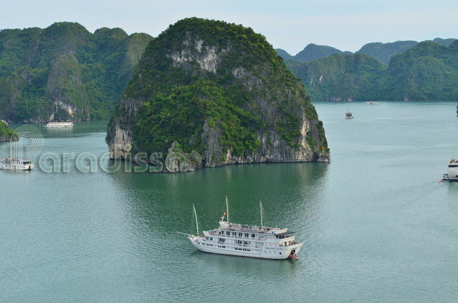 A bird's eye view of Halong Bay