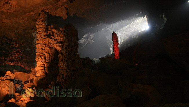 Inside the Sung Sot Cave on Halong Bay Vietnam