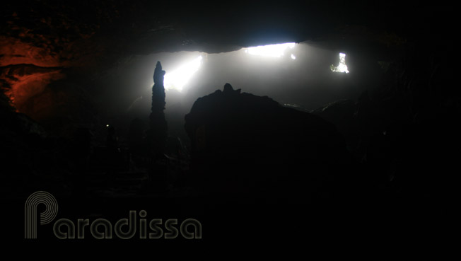Bright light from the opening of the Sung Sot Cave