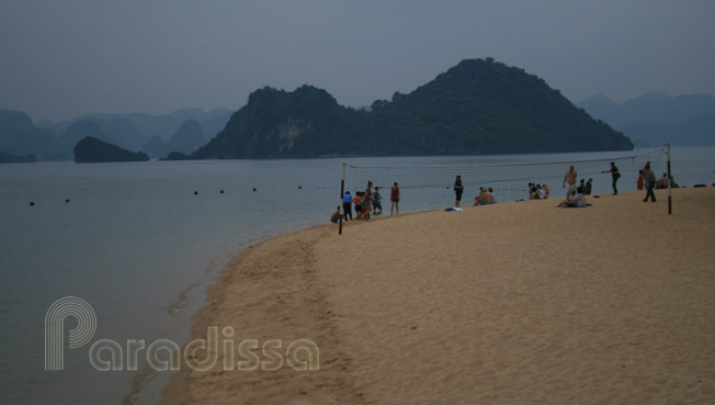 The Ti Tov Beach on the Ti Tov Island on Halong Bay Vietnam