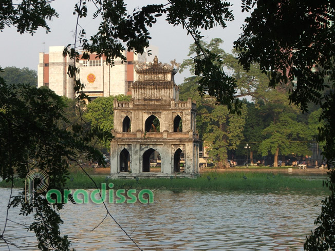 The Turtle Tower on the Hoan Kiem Lake, Hanoi