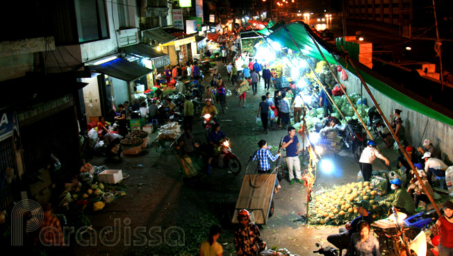 A market view from the Long Bien Bridge