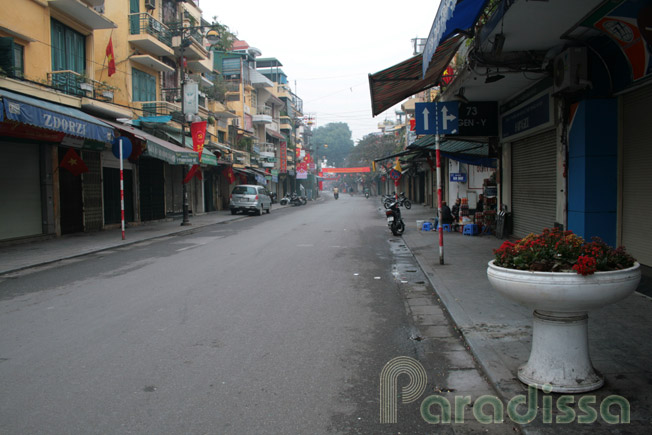The Old Quarter of Hanoi on the first day of Tet