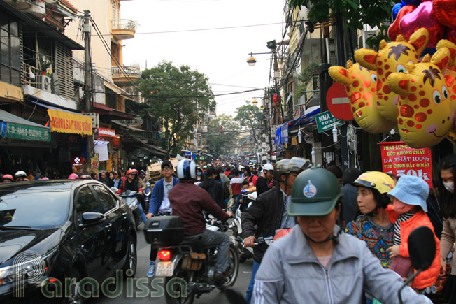 Traffic in the Old Quarter of Hanoi