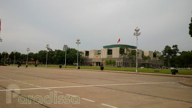 The Ba Dinh Square and the Vietnamsese Parliament Building in Hanoi, Vietnam