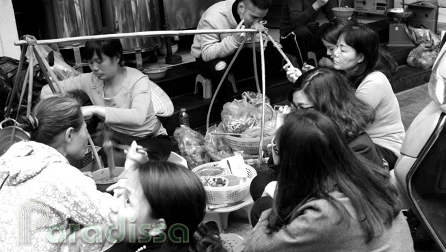 Street dining in Hanoi