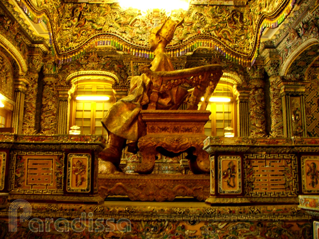 Inside Khai Dinh's tomb in Hue Vietnam