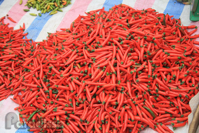 Fresh chilli at Bac Ha Market