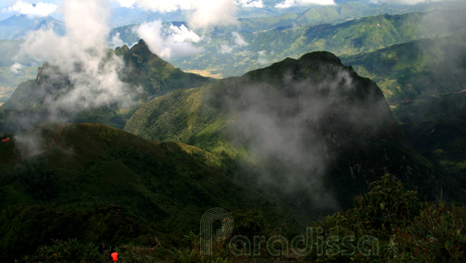 Stunning view while climbing Mount Bach Moc Luong Tu