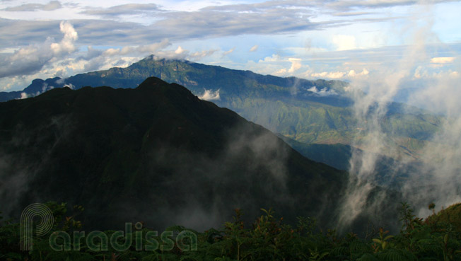 View of Lao Than Mountain from Nui Muoi near Bach Moc Luong Tu Peak