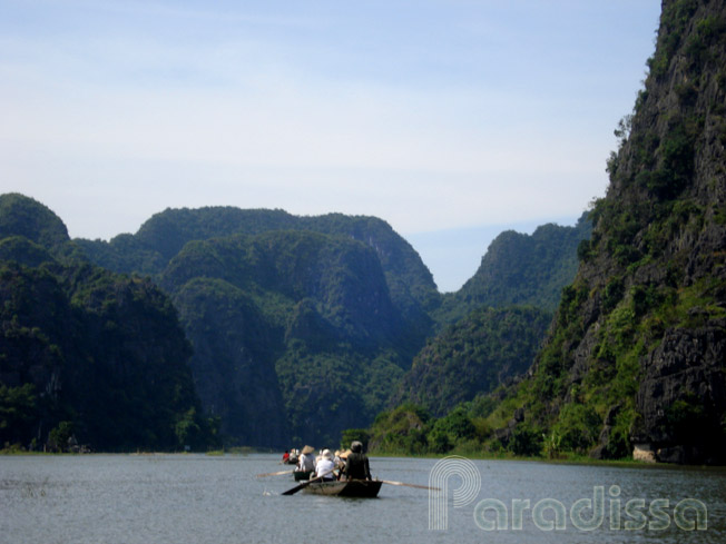 A rowing boat at Tam Coc, Ninh Binh