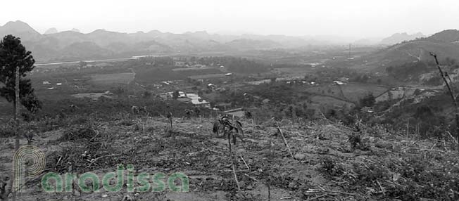 Une vue panoramique sur le vieux champ de bataille de Na San