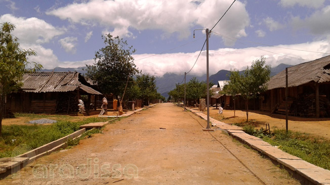 Cu Vai Village perched on a mountain top at Tram Tau, Yen Bai