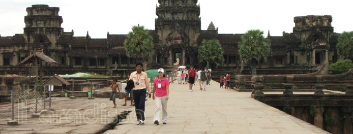 The facade of Angkor Wat, Siem Reap, Cambodia