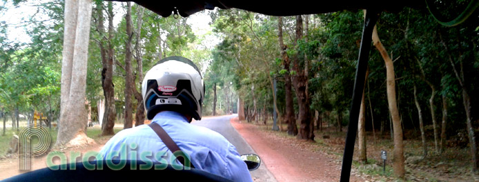 Travelling in Siem Reap in a tuk tuk