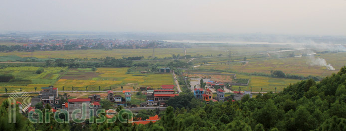 Vue de la campagne autour de la pagode de Phat Tich, Bac Ninh, Vietnam