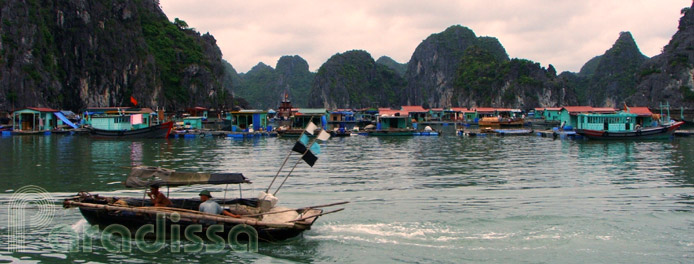 A fishing village near Cat Ba Island