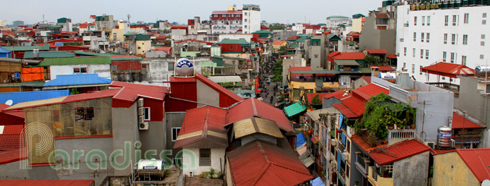 The Old Quarter of Hanoi from above