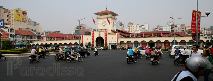 Traffic near Ben Thanh Market in Saigon