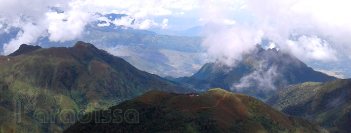 Peaks on the trek to the summit of Bach Moc Luong Tu Mountain