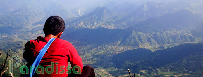 Sublime view from Lao Than Mountain in Lao Cai Sublime view from Lao Than Mountain in Lao Cai