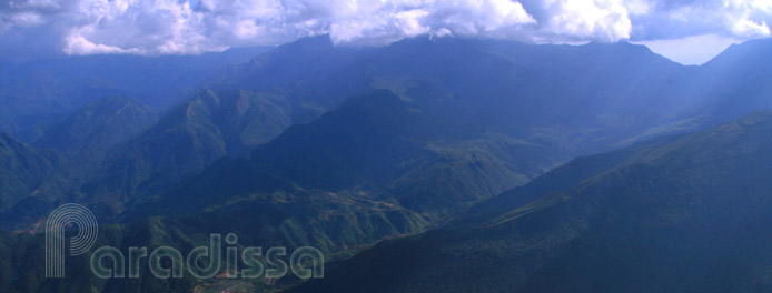 View from Mount Lao Than in Bat Xat, Lao Cai