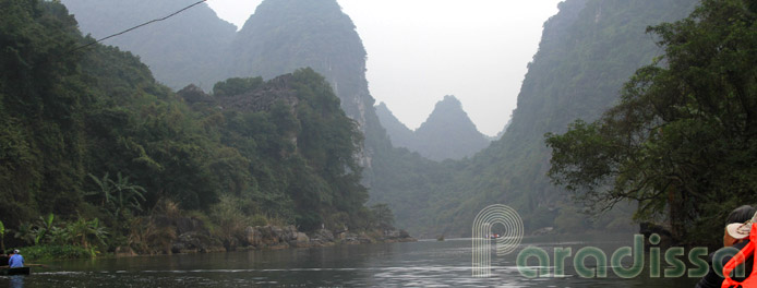 Trang An scenic landscape, NInh Binh, Vietnam