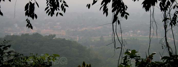 A view from top of the Hung Kings' Temple in Phu Tho, Vietnam