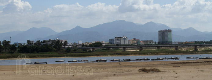 Le fleuve de Tra Khuc, Quang Ngai au Vietnam