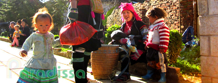 A litte Hmong cute girl in Sapa