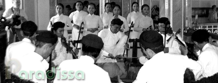 Music band at Tay Ninh Cao Dai Holy See