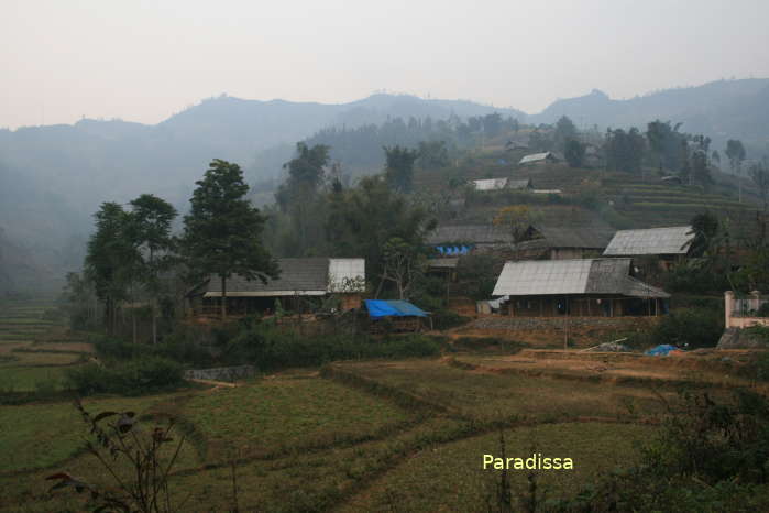 Ban Pho Village of the Flower Hmong at Bac Ha Vietnam