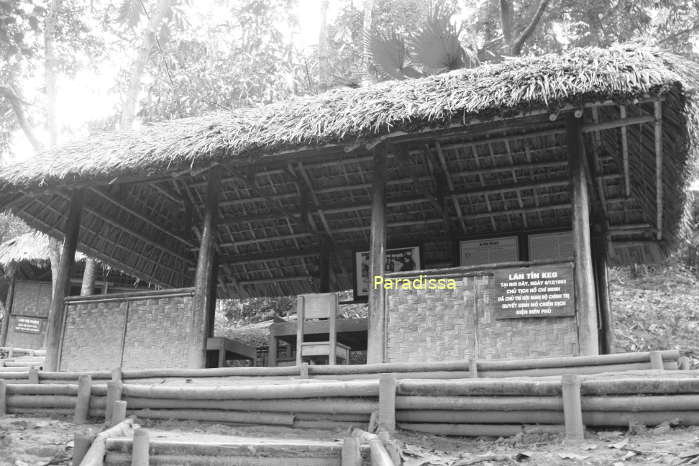 Tin Keo Hut in the Capital City of the Viet Minh's ATK - Safe Zone, Liberated Zone where the plan of the Dien Bien Phu Campaign was drafted and voted for