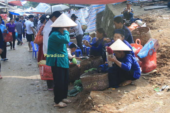 The Quang Khe Market at the Ba Be National Park
