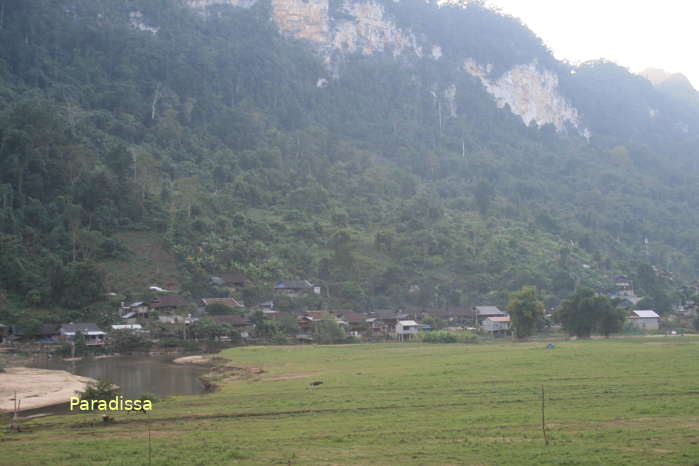 The Pac Ngoi Village, a Tay community where we spend tonight with