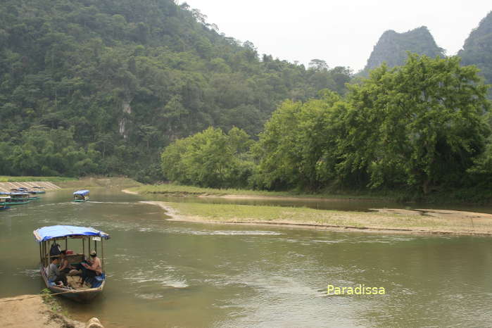 The Puoc Lom Jetty on the Nang River at the Ba Be National Park in Bac Kan Province, Vietnam