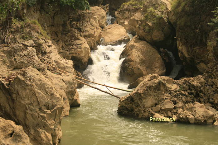 The Dau Dang Waterfall in the center of the Ba Be National Park