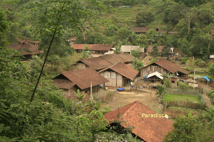 Ban Tau Village on our trek at the Ba Be National Park today