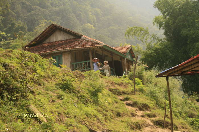 A house of a Tay family near the Dau Dang Waterfall amid the Ba Be National Park