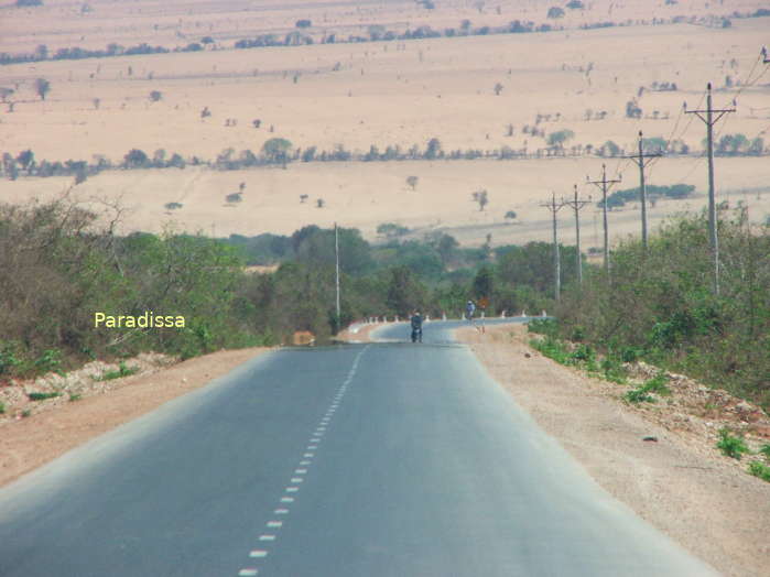 The beautiful road through the desert at Binh Thuan where we can access the province from the north