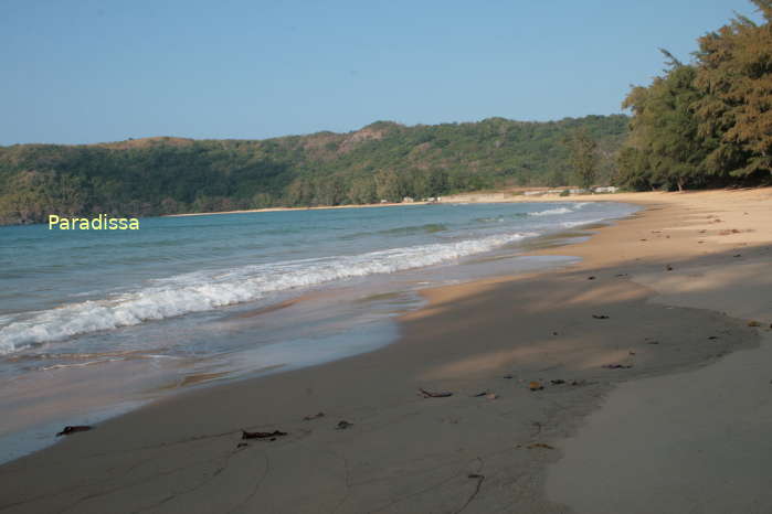 The Dam Trau Beach, hidden behind plantations of cashewnut trees