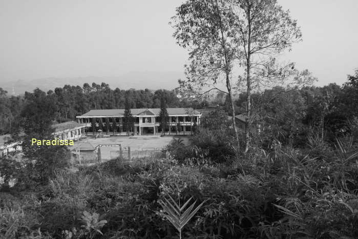 A view looking southeast from Anne-Marie Hill before the expansion of the Dien Bien Phu Airport in 2023