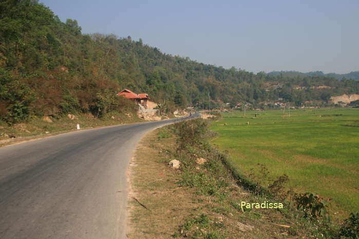 Route 12 going northward from Dien Bien Phu to Lai Chau